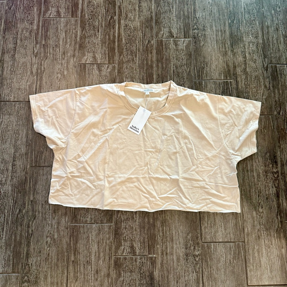 FINAL PRICE - NWT size 2XL beige crop top☀️